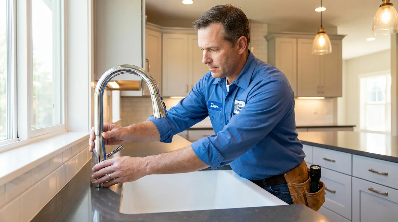 Kitchen faucet installation by Johns Plumbing LLC in Chicago Heights